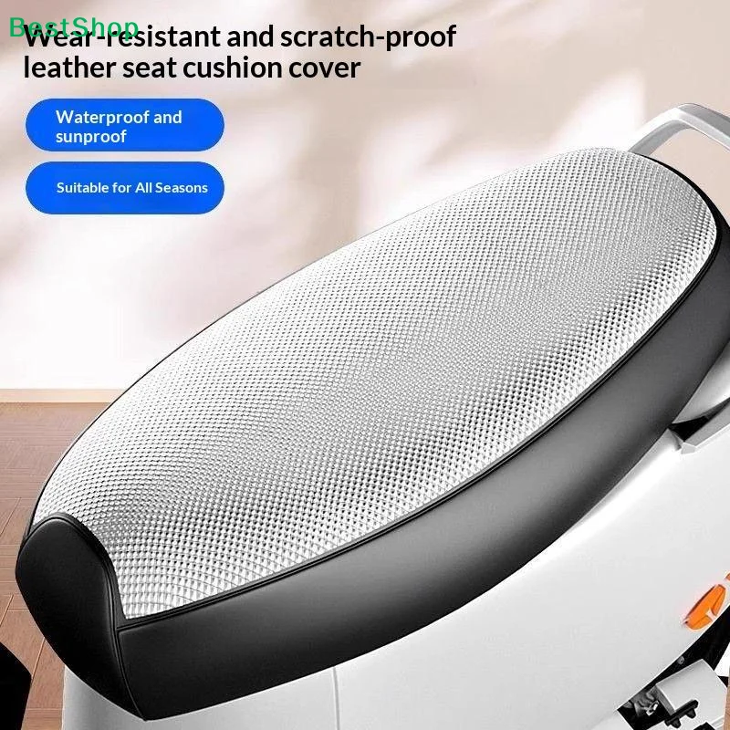 

Electric Scooter Seat Cover Waterproof Sunproof Wear Resistant Leather All Season Riding Use