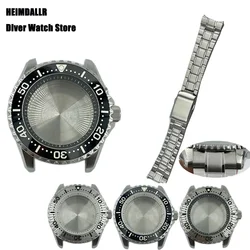 Watch Parts 44.8mm Stainless Steel GS Dive Watch Case Sapphire Glass Ceramic Rotating Bezel Suitable For NH35/36 Movement
