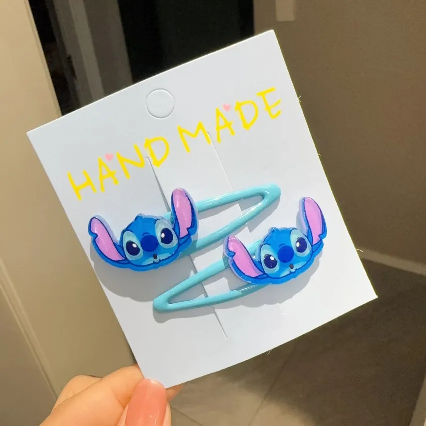 Neue Disney Stitch Kinder Haars pange Mädchen Cartoon Haars pange niedlichen bonbon farbenen Haar Zubehör Mädchen Schmuck Geburtstags geschenk