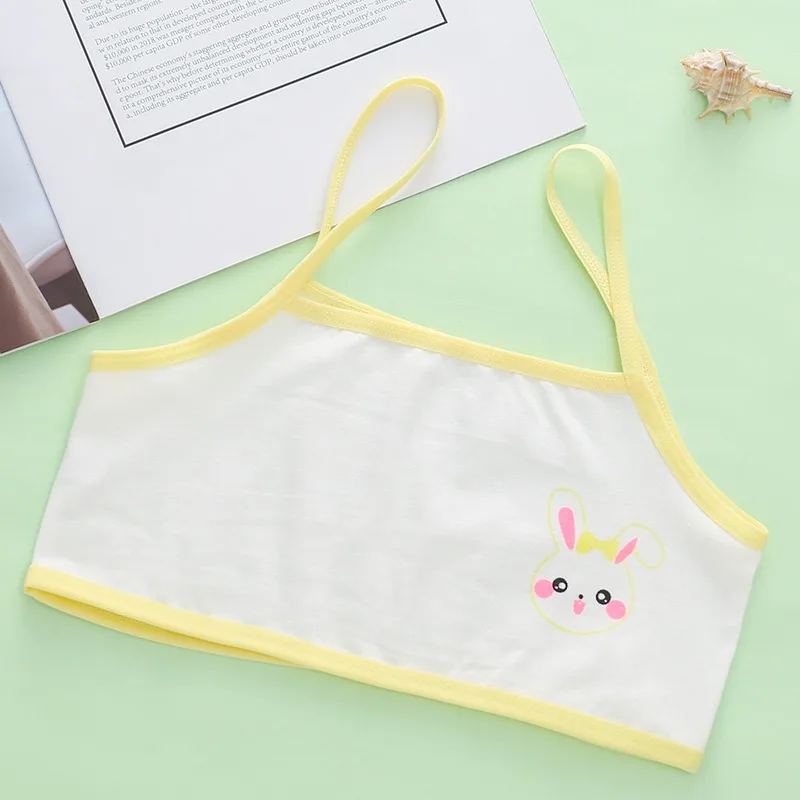 3 قطع من حمالات الصدر القصيرة للأطفال البنات خفيفة الوزن وقابلة للتنفس لفترة التنمو، ملابس داخلية قطنية بدون حمالات #4