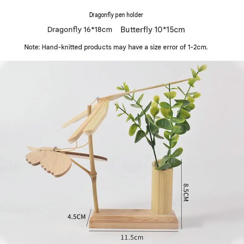 1/3/5 bamboo handicrafts desktop ornaments dragonfly butterfly combination suspended ornaments office stress relief model