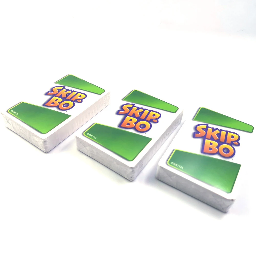 Mattel Games UNO:SKIP BO Card Game Multiplayer uno Card Game Family Party Games Toys Christmas Kids Toy Gifts