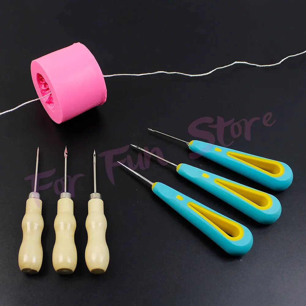 For Fun Round Hole Cone Crochet Punch Tool Hand Drill for Silicon Mold Practical Gadget Candle Auxiliary Tools DIY Sewing Parts