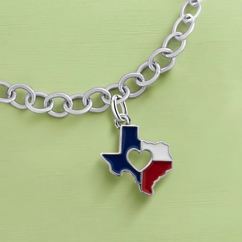 

925 Sterling Silver JamesAvery Vintage Pendants Globe National Map Charms Beads Fit Original Bracelet Necklace DIY Jewelry