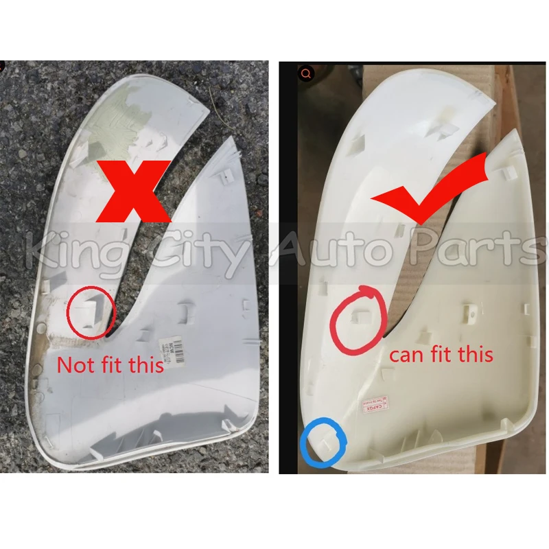 CAPQX Outside Rearview Mirror Cover For Hyundai Santa Fe SantaFe 2013 2014 2015 Rear View Mirror Lid cap hood shell Housing hood
