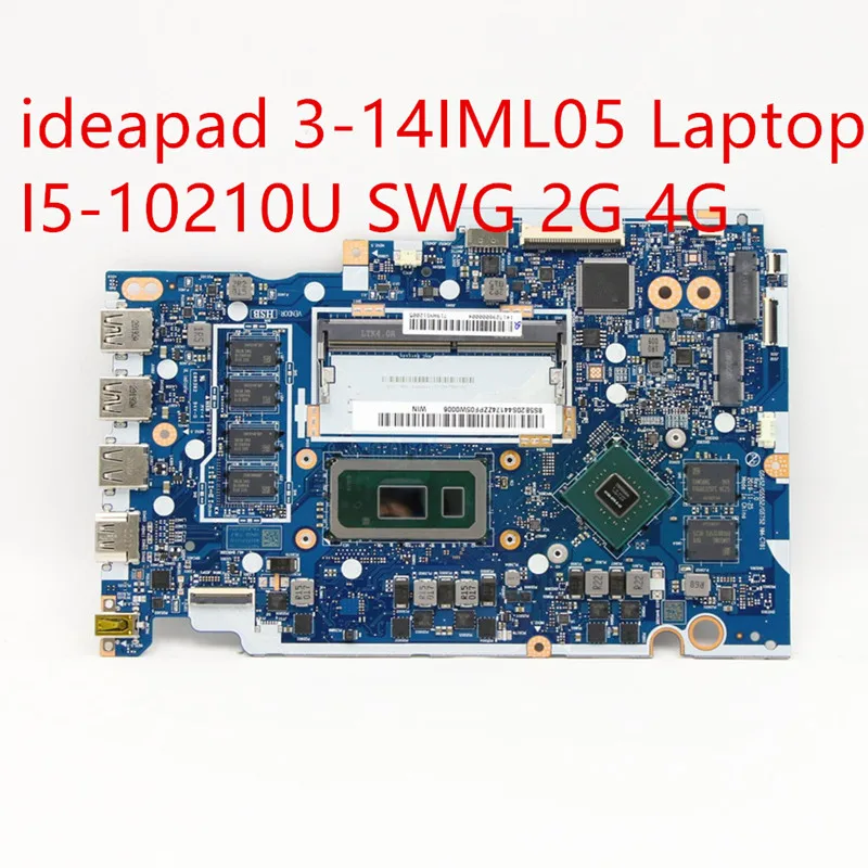 

Motherboard For Lenovo ideapad 3-14IML05 Laptop Mainboard I5-10210U MX130 2G RAM 4G 5B20S44174