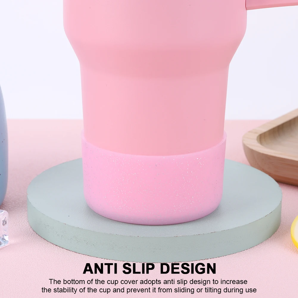 زجاجة ماء التمهيد أسفل غطاء للأكمام العالمي 7.5 سنتيمتر الغذاء الصف سيليكون واقية كم ل قاعدة كأس ستانلي 40 أوقية/30 أوقية