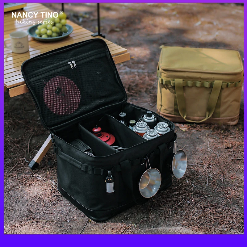 

Outdoor Camping Meal Bag Large Storage Lamp Tableware Bag Camping Tool Picnic Camp Travel Bag Camping Camping Storage Bag