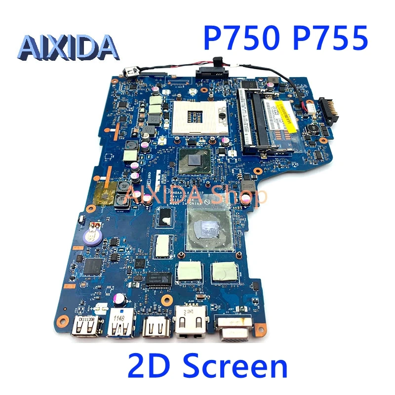 

AIXIDA K000121720 PHQAA LA-6831P Laptop Motherboard For Toshiba satellite P750 P755 GT540M HM65 DDR3 Main Board full tested