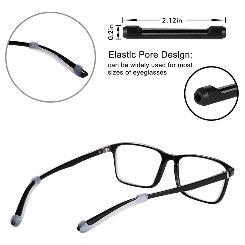 16 Pairs Eyeglasses Retainers Anti-Slip Eyeglass Holder Comfort Ear Grip Hooks Protectors For Spectacle Sunglasses