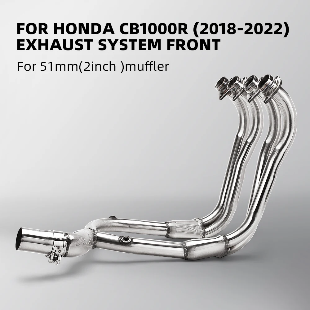 

For Honda CB1000R 2018-2022 Motorcycle Exhaust Stainless Header Front Link Pipe Slip On 51MM Interface Connect Muffler