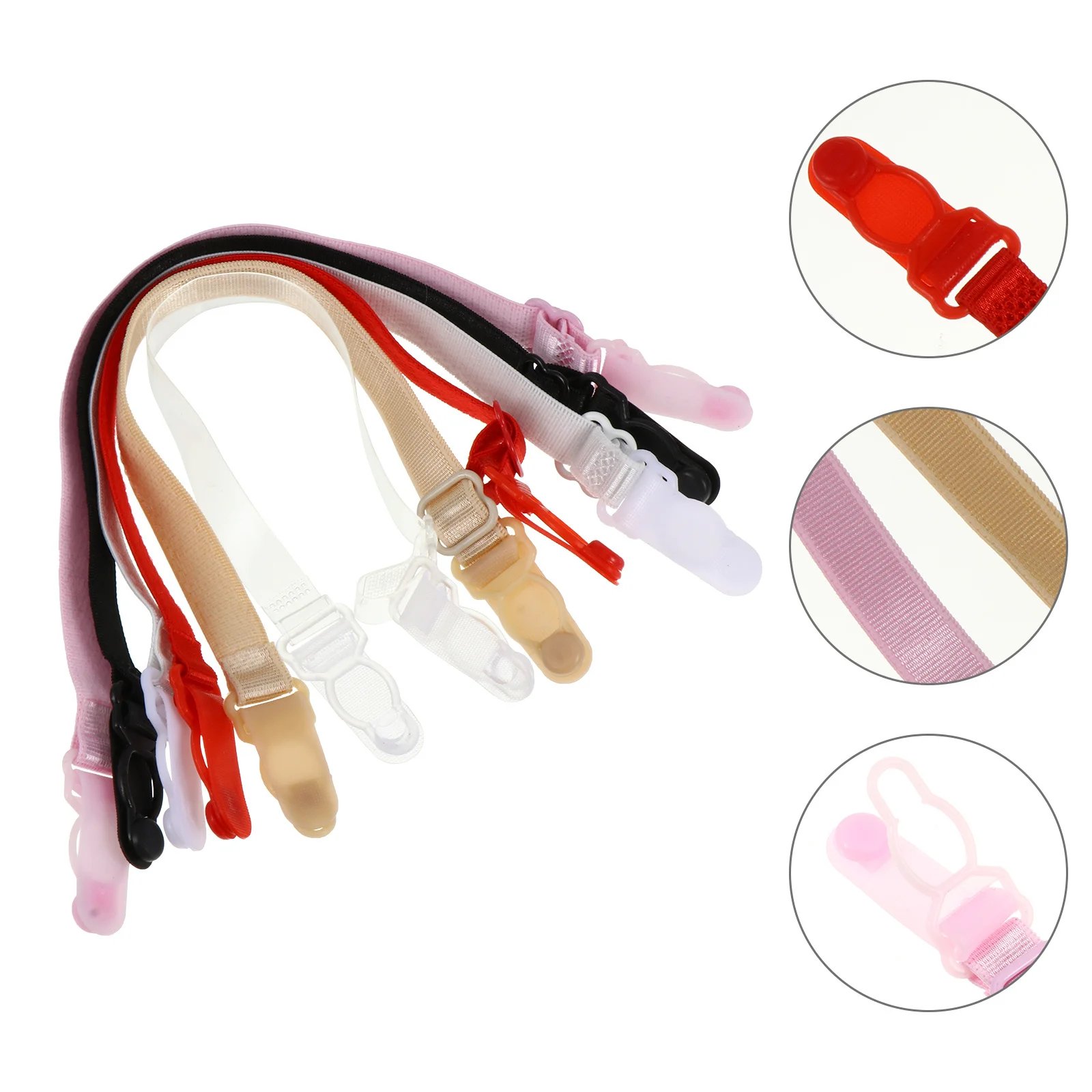 

6Pcs Bra Strap Holders Adjustable Non-Slip Elastic Women Underwear Shoulder Buckles for Sports Running Climbing Tank Tops