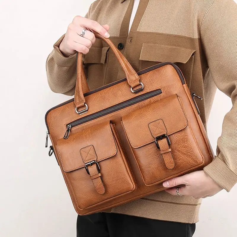 Men Handbags Casual Briefcases Crossbody Bags Business Trip Document Computer Bag One-shoulder Big-capacity Foreign Trade Bags
