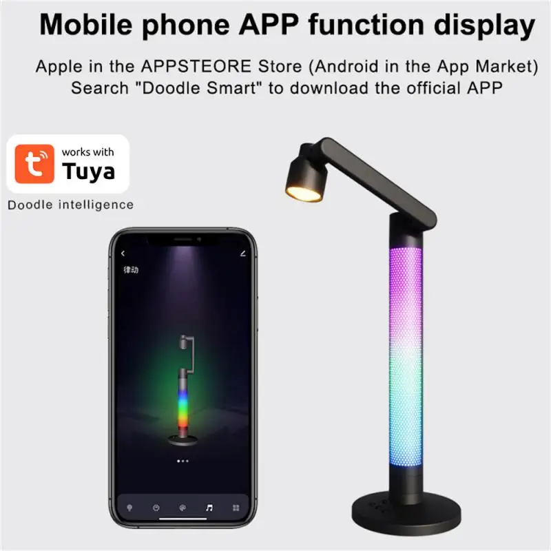 

CORUI Tuya Smart WIFI Atmosphere Table Lamp Bedside LED Night Light Desktop Rotatable Reading Lamp With Infrared Remote Control