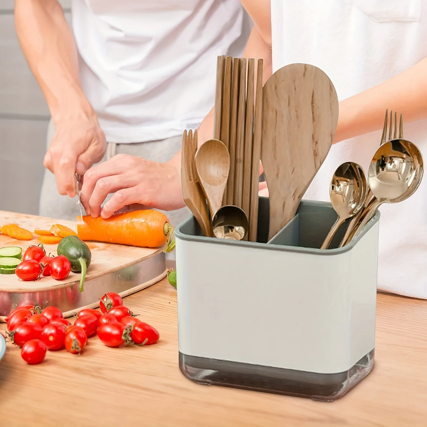 1pc Organize Your Kitchen with this Utensil Holder and Cutlery Drainer - Keep Your Cutlery and Utensils Clean and Easy to Access