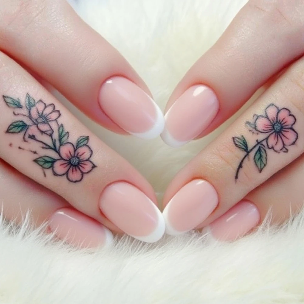 

24Pcs Shiny French Tips Fake Nail With Glue Natural Acrylic Press On Nail For Woman DIY Wholesale Finger Manicure Accessory