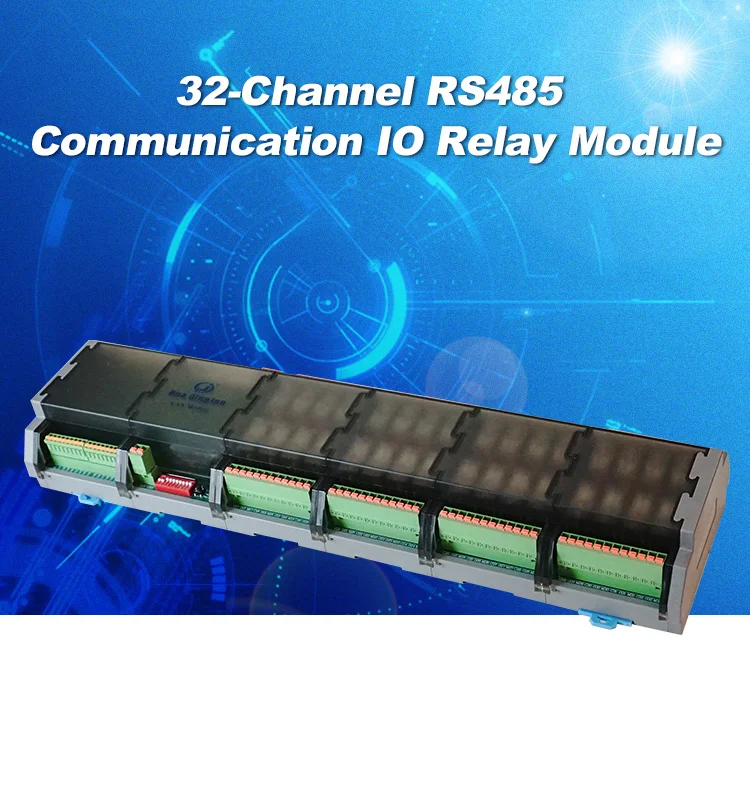 Chingjun 32DI 32DO RS485 Ethernet Relay Module IO Modbus RTU/TCP 10A G2R-1 SPDT RJ45 Relays for Lighting Control