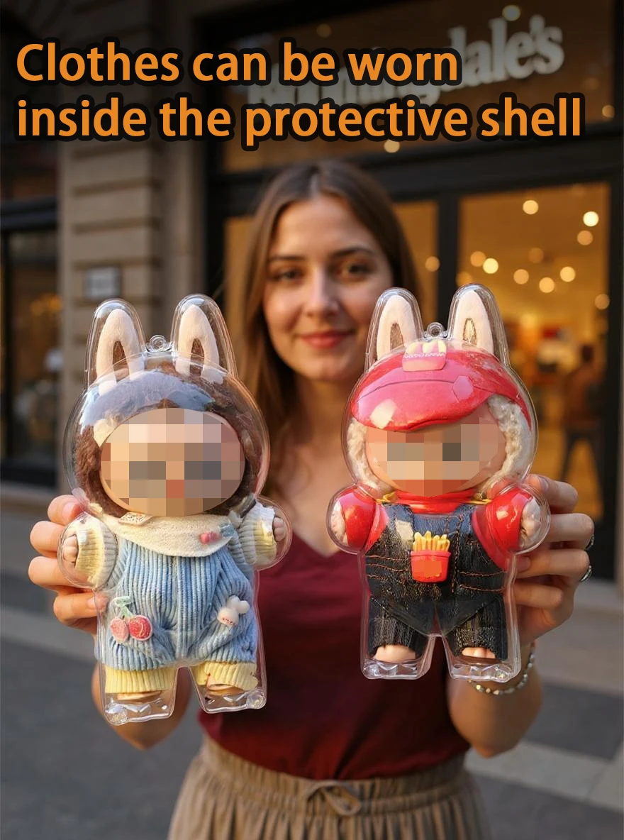 [Nessuna bambola] NUOVO guscio protettivo per Labubu, da indossare sopra i vestiti delle bambole e mantengono il nuovo! Custodia protettiva universale per bambole, per tutte le versioni