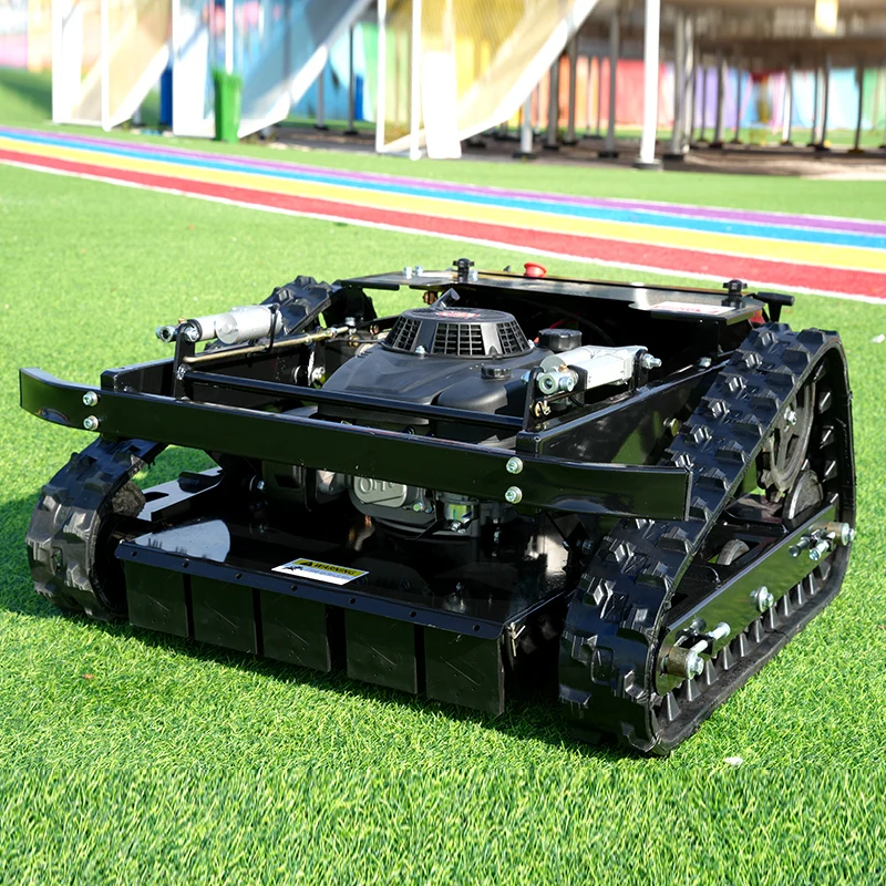 customized Cheap Garden Electric Remote Control Robot Lawn Mower With Snow Blower Thrower Plow