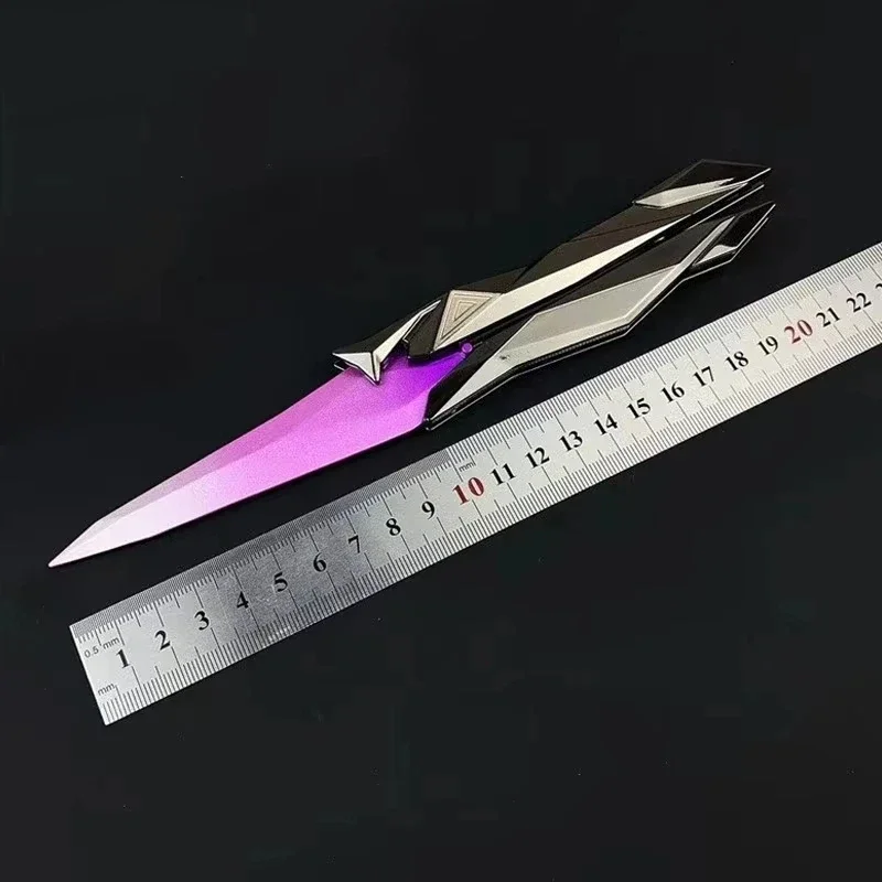 22cm Singularity 2.0 Butterfly Knife Model, Metal Folding Balisong Ornament, Non-Sharp Collectible Cosplay Prop for Fans 2026