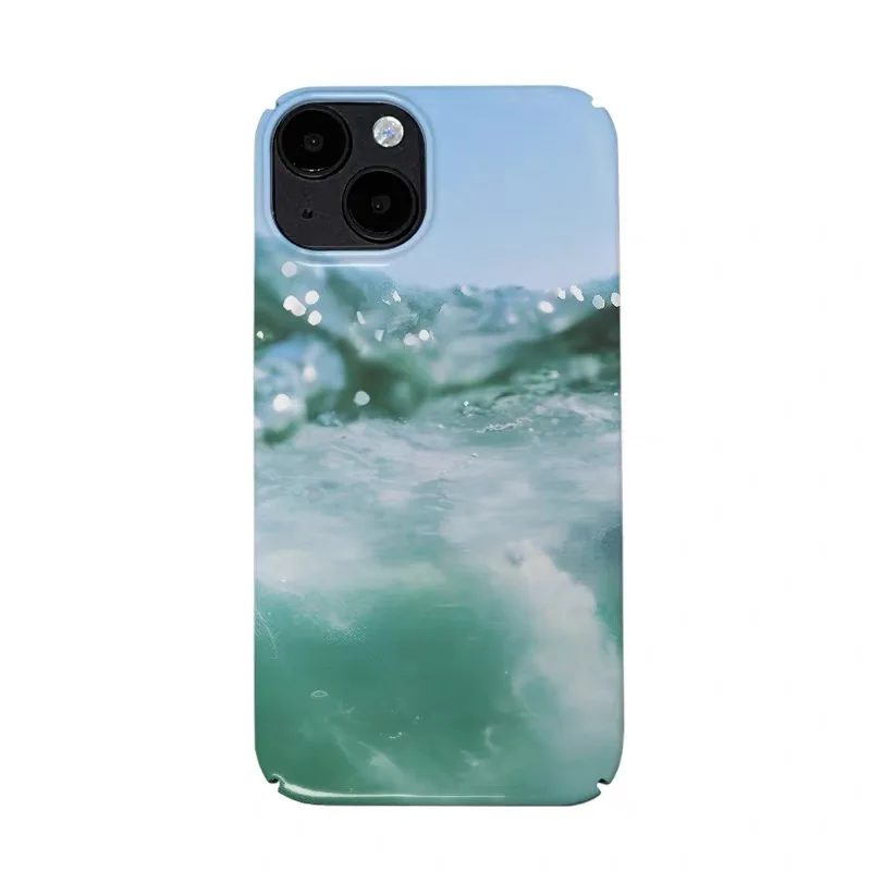 

Ins Small Fresh Green Creek Art Case for IPHONE 17 16 ProMax 15 14 Plus 13 12 MINI 11 PRO 16Plus XR XS MAX Acrylic Phone Cover