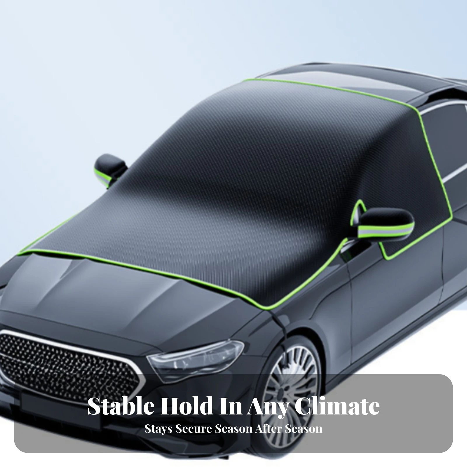 Windshield Cover with Side Mirror Covers Foldable Windshield Cover with Mirror Covers Portable Compact for Drivers, Winter
