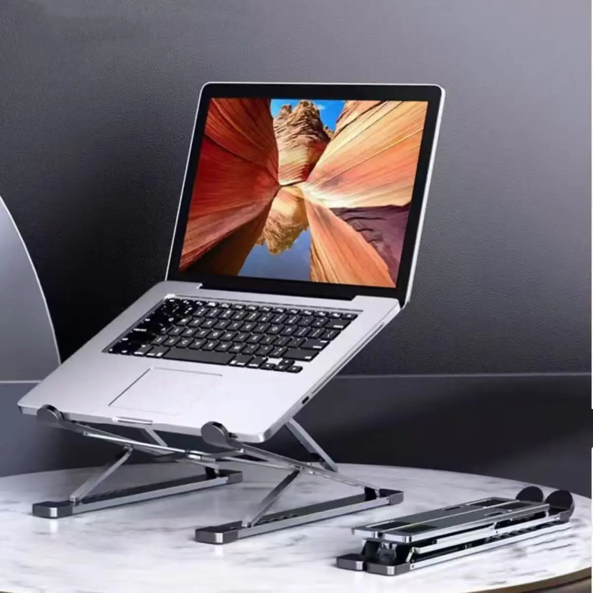 Folding Laptop Stand For Macbook Adjustable Aluminum Computer Pc Tablet Stand Notebook Tablelaptop Holder Heat Dissipation