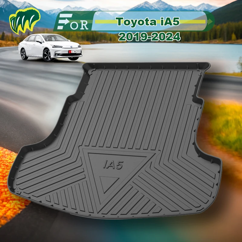 

For Toyota iA5 2019-2024 TPE Custom Fit Car Trunk Mat All Season Black Cargo Mat 3D Shaped Laser Measured Trunk Liners