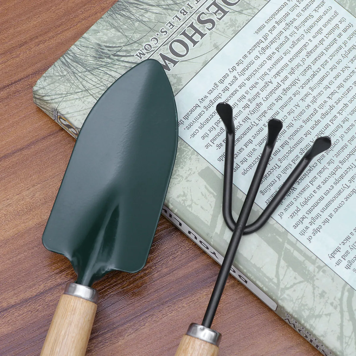 3Pcs Mini Gardening Tool Set Includes Shovel Rake Trowel Small Indoor Garden Tools for Planting Flowers Herbs Bonsai Houseplants