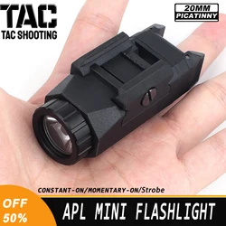 APL MINI Military Tactical Flashlight Gloc Pistol Airsoft Accessory Outdoor Hunting Scout Strobe Light 400 Lumens Fit 20mm Rail