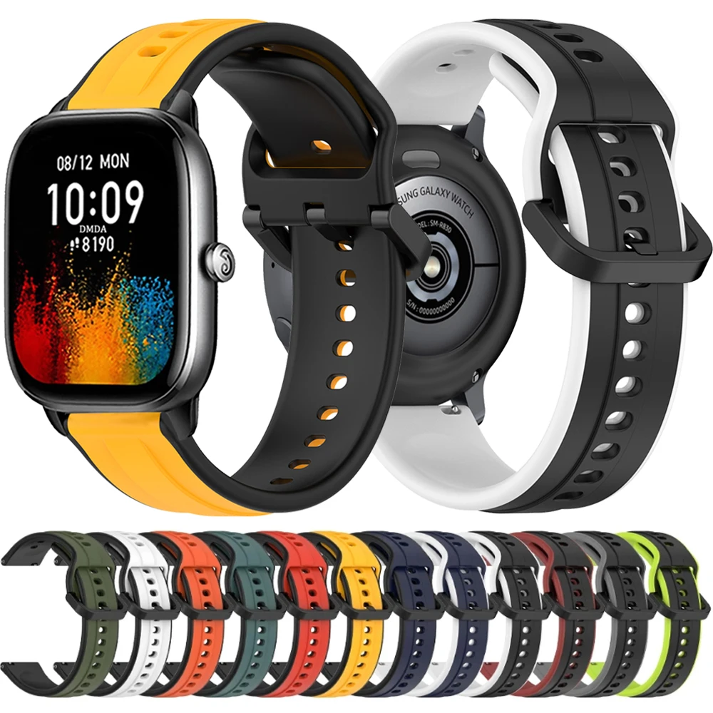 Silicone Bracelet For Huami Amazfit GTR 4 3 Pro Smart Watch Band Amazfit GTR 47mm 42mm/Bip U/GTS 2e Soft Strap Sport Wrist Bands