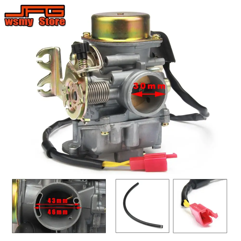 Motorcycles Accessories CVK30 CVK 30MM Carburetor Carb Replacement For Keihin Scooters ATV GY6 150-250CC TANK 260 Scooter Bike