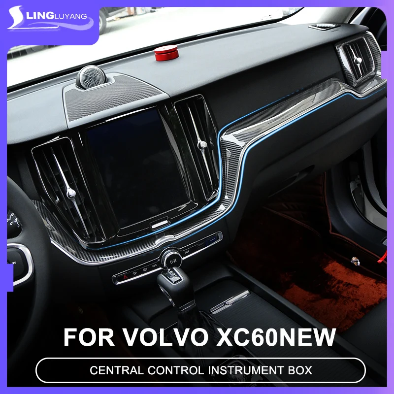 for volvo xc60 central control film 2018 2019 2020 2021 2022 special Carbon fiber pattern control panel modified interior