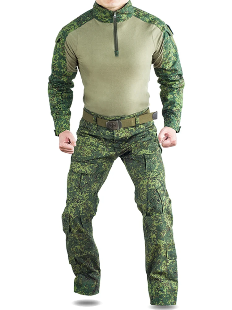 

Spring Russian Uniform Men Suit Camouflage Tactical Outdoor Frog Include Tops Pants