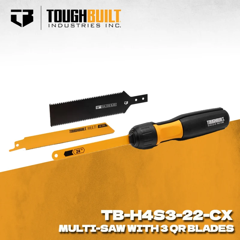 TOUGHBUILT TB-H4S3-22-CX Multi-Blade Hand Saw Quick Release Change Blades Reciprocating Saw Hand Tools