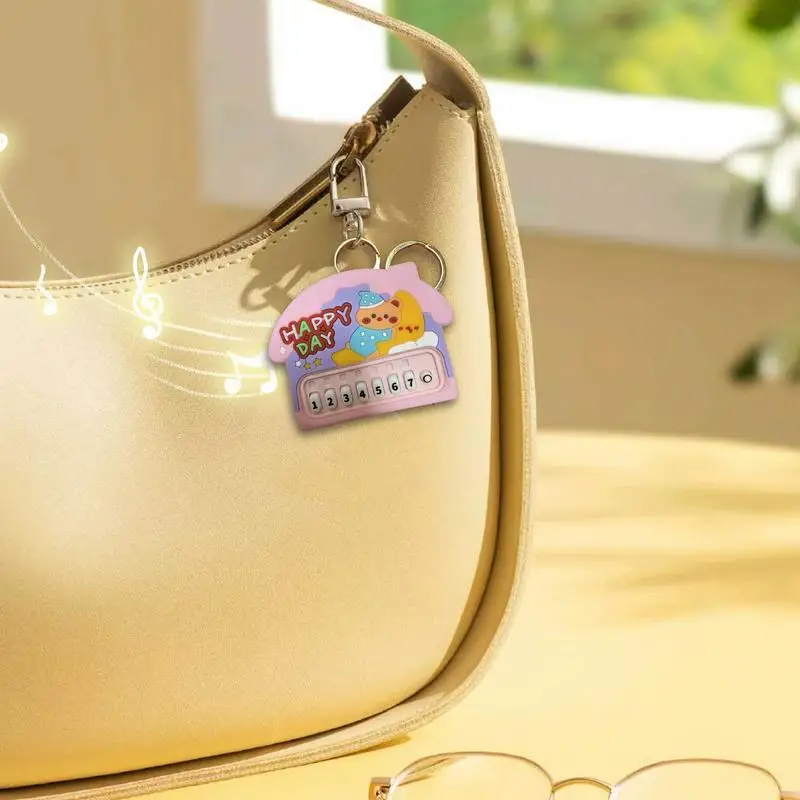 

Electronic Keyboard Keyring Creative Electronic Keyboard Keyring Bag Pendant Tiny Musical Electronic Keyboard Keyring With LED