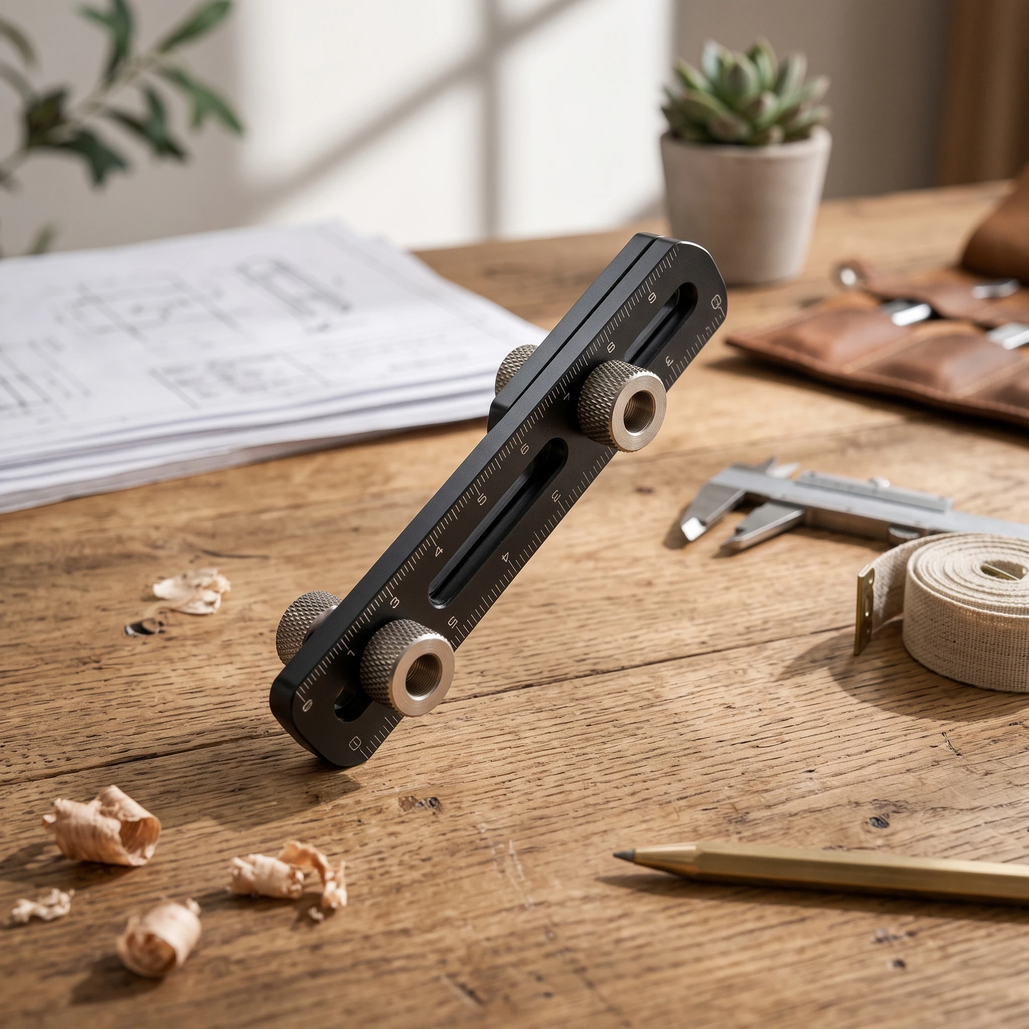 Drilling Jig Precision Alignment Jig Drilling Guide Heavy Duty Woodworking Tool Adjustable for DIYers, Workshop