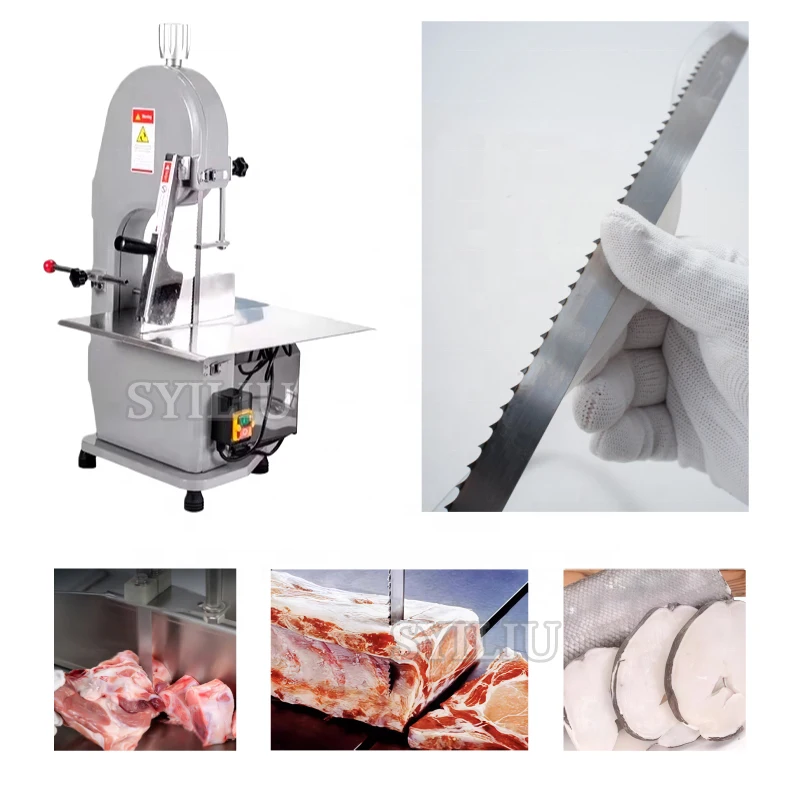 Commercial High Efficiency Sharp Frozen Meat Pork Fish Bone Sawing Machine Slicer Chicken Beef Cut Machine automatic chicken cut