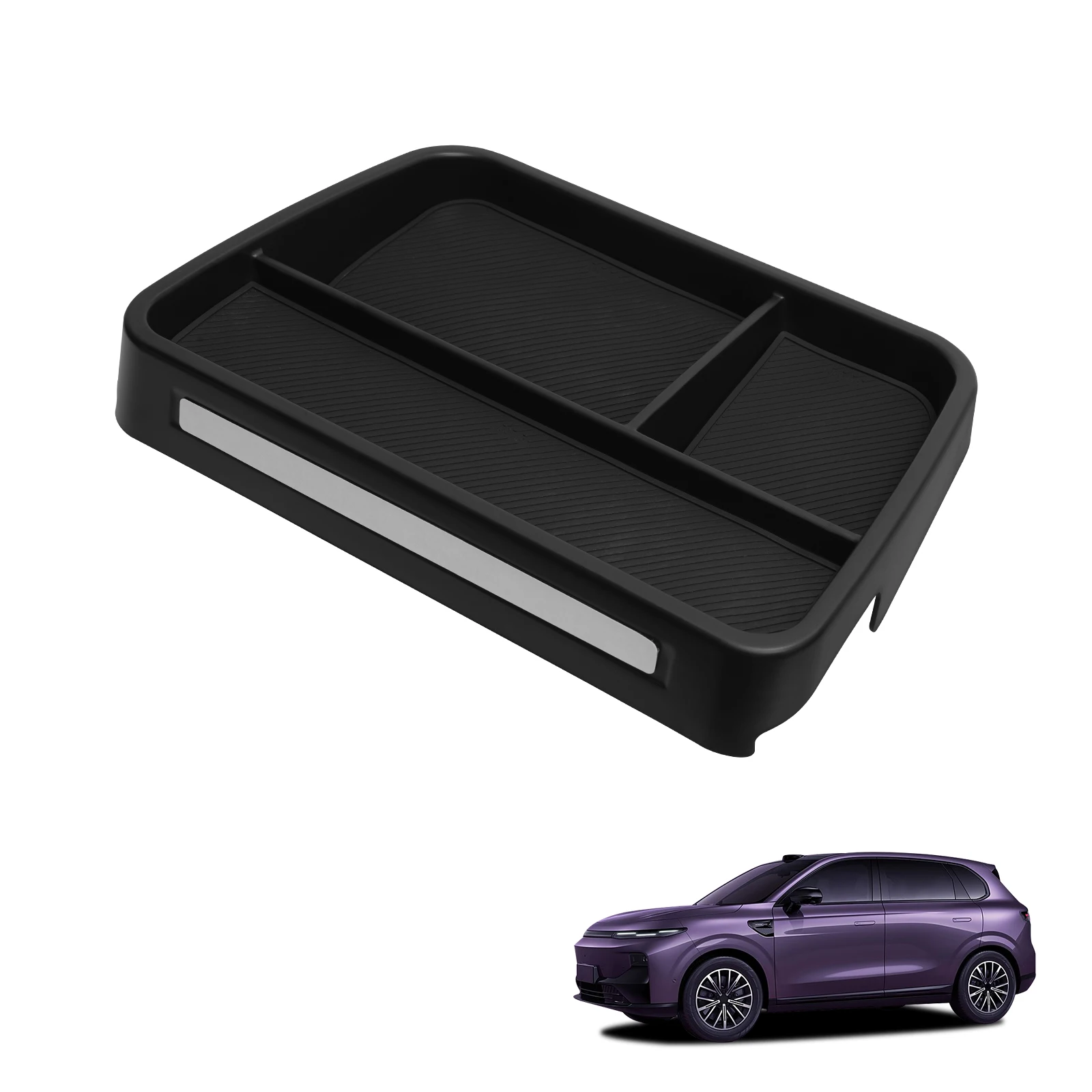 for Leapmotor B10 2025 2026 Central Dashboard Screen Rear Storage Box Anti-slip Tray Organizer Car Interior Accessories Black