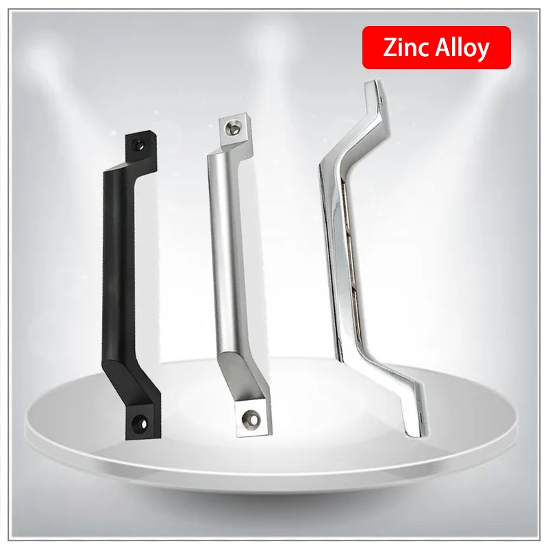 

Zinc Alloy Industrial Handle Equipment Handle Large Load-Bearing Black Silver Home Cabinet Equipment Box Cabinet Door Handle