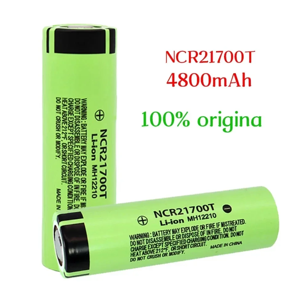 Original 21700 Battery 4800mAh NCR21700 48T 3.7v Lithium Rechargeable Batteries High Capacity for Flashlight Toys HD Cell