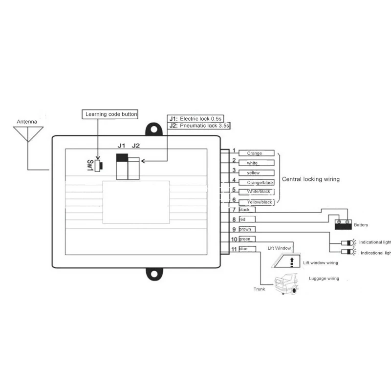 12V Universal 4 Doors Car Remote Control Central Locking System with Lock Actuator & Wiring Car Keyless Start Entry Kit
