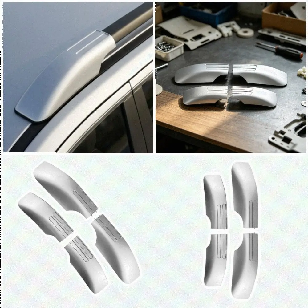 E71 Roof Rail Cap Roof Rack Rail End Cover Silver Roof Rack Protection Cover Cover Sleek Exterior Style For BMW X6 E71 2008-2014