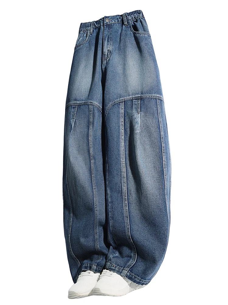 

Versatile Men's Trousers American Plus-size Men's Denim Trousers Loose Autumn Straight-leg Men's Long Pants Trendy Casual Pants