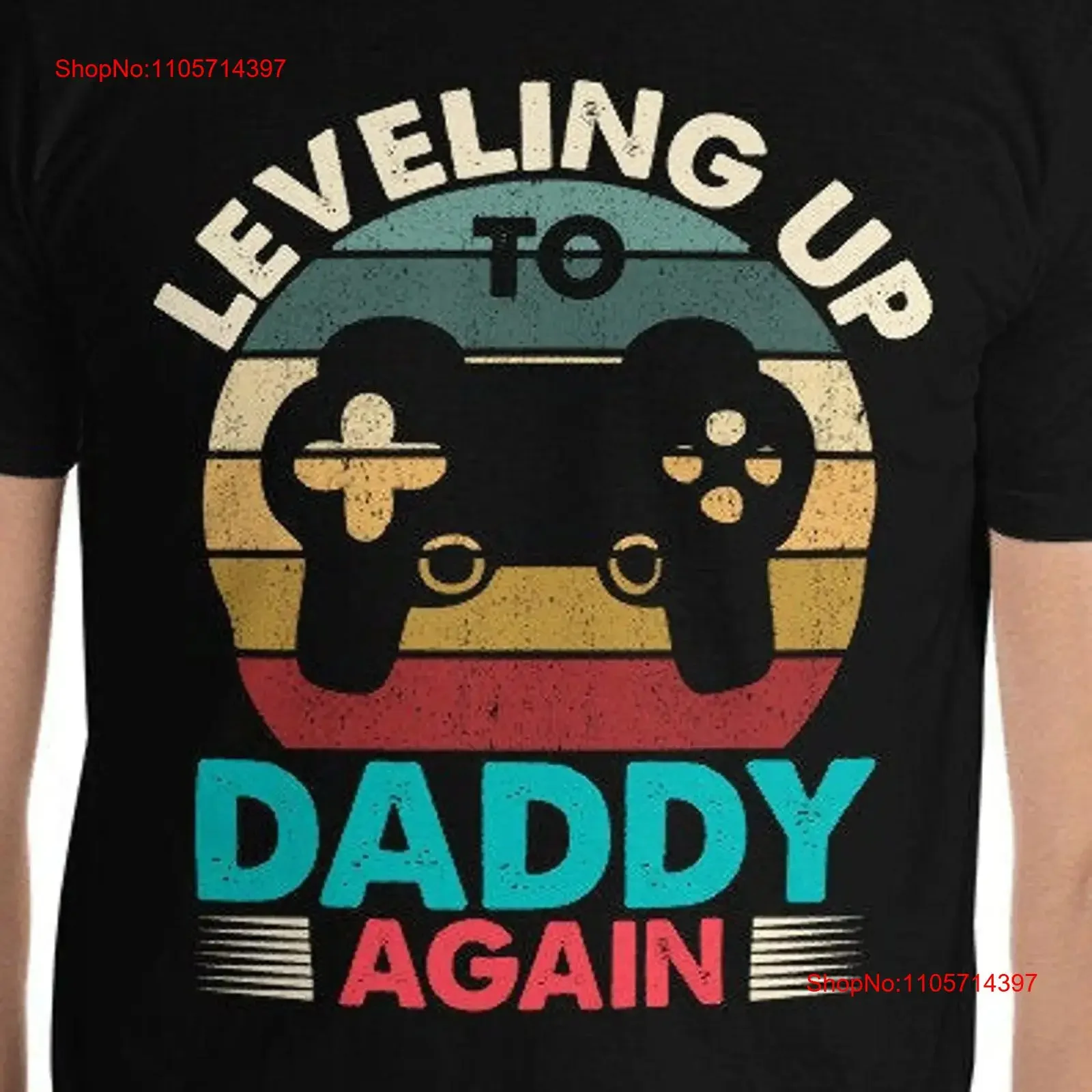 Leveling Up To Daddy Again T Shirt Dad Retro Vintage Gamer vintage Washed designer clothes fashion graphic Slightly Versatile