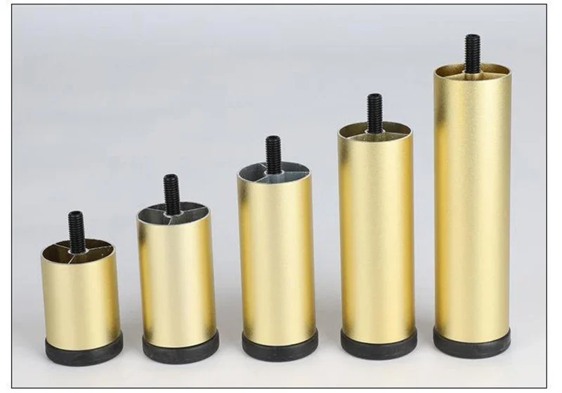 Gambe per mobili regolabili da 4 pezzi Gambe da tavolo in lega di alluminio M8 per mobile TV, guardaroba, piedini per lavatrice per frigorifero rialzati