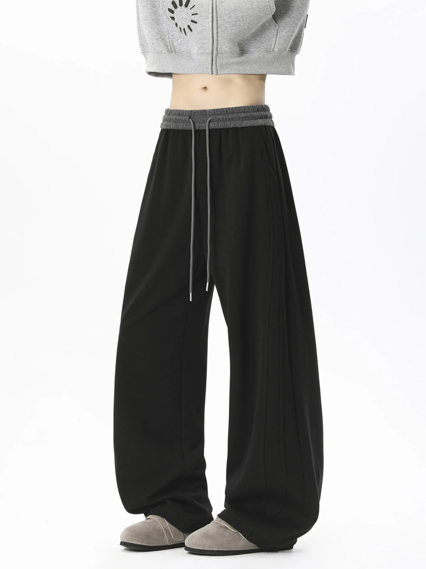 

Мужские утепленные спортивные брюки прямого кроя на флисовой подкладке, осенне-зимние повседневные брюки прямого кроя, утягивающие, черные, с цветными вставками