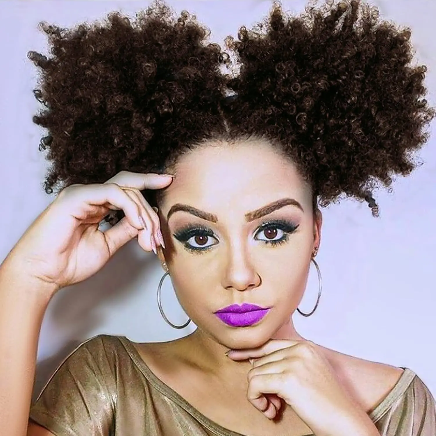 Synthetic Kinky Curly Afro Drawstring Ponytail for Women