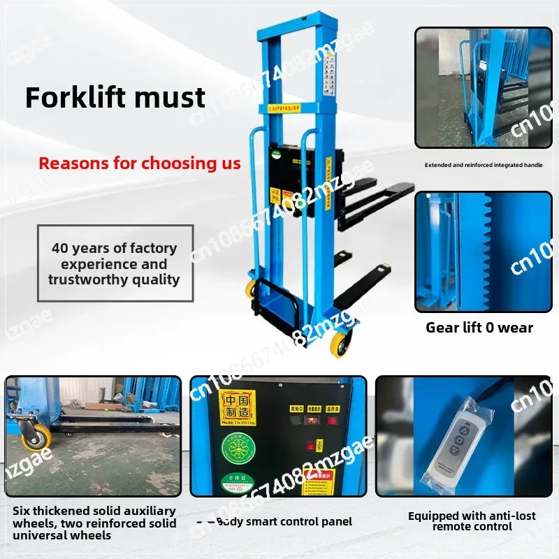 Forklift Portable Lift Truck Lifting and Handling Stacker Truck Automatic Loading and Unloading Small Remote Control