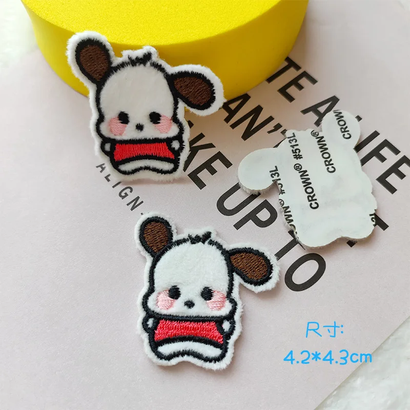 Cartoon Cinnamoroll Kuromi My Melody Embroidery Cloth Sticker Patch Hole Repair Decorative Self Adhesive Kawaii Sticker